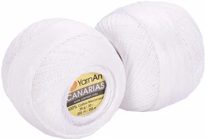 Produktbild von Yarn Art Canarias 1000 Optic White Häkelgarn