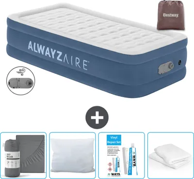 Produktbild von Bestway Alwayszair Luftmatratze - 1 Person - 97 x 191 x 46 cm - Blau - Inklusive Zubehör