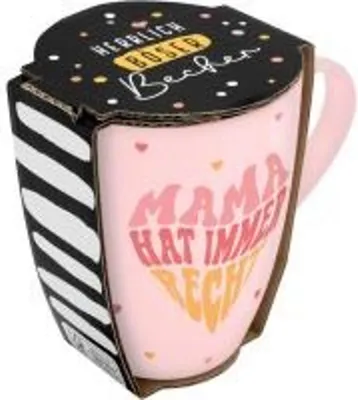 Image de Tasse avec motif imprimé 'Maman a toujours raison', avec banderole