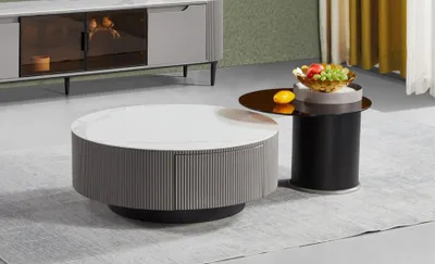 Produktbild von Runder Set 2x Couchtische Kaffeetisch Beistelltisch Design Wohnzimmer