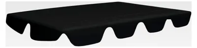 Produktbild von Ersatzdach für Hollywoodschaukel, Dachbezug in Schwarz, 188/168x110/145cm, Stoff (100% Polyester) mit PVC-Beschichtung