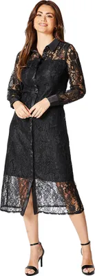 Image de Principles - Robe chemisier pour femme DH7741 (36 FR) (Noir)