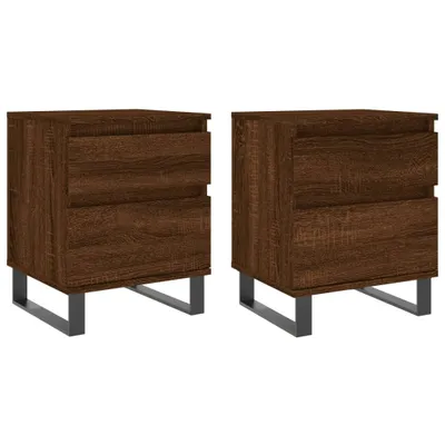 Produktbild von Nachttische 2 Stk. Braun Eichen-Optik 40x35x50 cm Holzwerkstoff