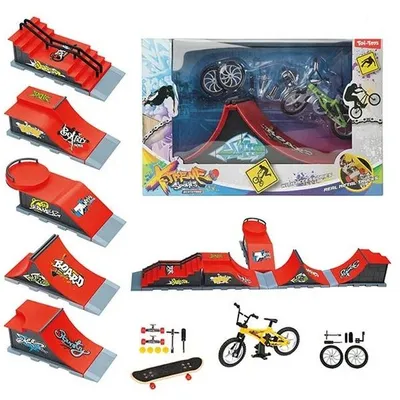 Obrázok produktu pre Toi-Toys prstový skateboard alebo bicykel so skatebaanom