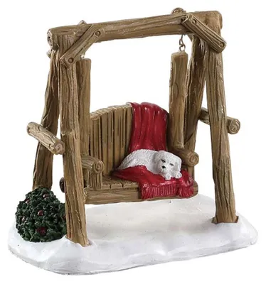 Imagen del producto de LEMAX: Pueblo navideño, "Columpio rústico de troncos" (84363)