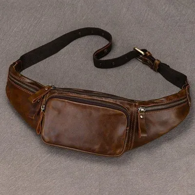 Image de Sac de cou léger en cuir pour homme et femme, véritable sac de cou, pour la randonnée quotidienne, les voyages, la course à pied, avec lanière, porte-monnaie, support pour téléphone, 1030 marron, 37-51 pouces ou 94-129 cm, style vintage