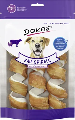 Produktbild von Dokas Kauspirale mit Hühnerbrustfilet 110g