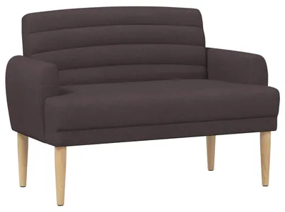 Immagine prodotto di Divano a due posti con cuciture a bottone, color marrone scuro, 116 x 67 x 80 cm, rivestito in tessuto