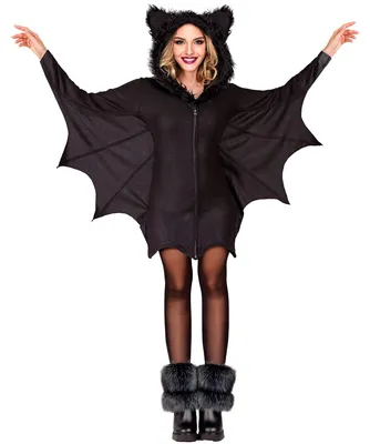 Produktbild von Widmann Milano Party Fashion Kostüm Fledermaus Kleid Kapuze Halloween Karneval