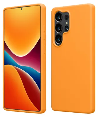Produktbild von kwmobile Handyhülle für Samsung Galaxy S25 Ultra Hülle - Case Silikon - Kabelloses Laden - Schutzhülle Cover in Fruity Orange