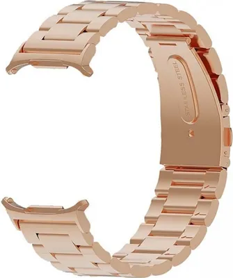 Obrázek produktu pro Pro Samsung Galaxy Watch Ultra 47mm Tři korálky z nerezové oceli Kovový pásek Rose Gold