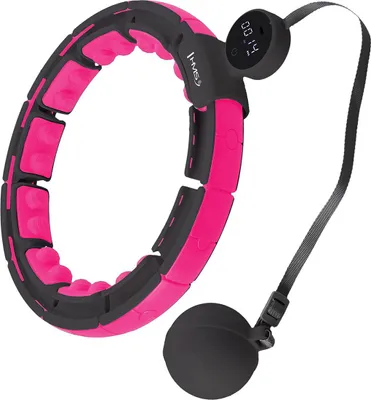 Produktbild von Hhm16 Hula Hoop Schwarz/Rosa Magnetisch Mit Gewicht + Zähler Hms