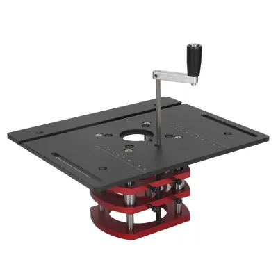 Obrázek produktu pro Router Lift Manual Lifting Router Lift System Kit Router Table Saw Insert Base Plate Black