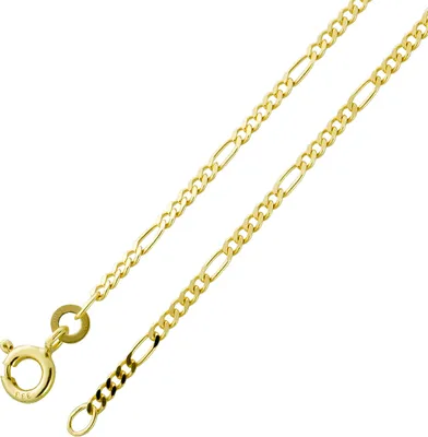 Produktbild von Figarokette 1,9mm Gelbgold 333 8 Karat massiv poliert UNI 45