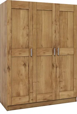 Produktbild von Kleiderschrank Türen Holz Wildeiche teilmassiv Natur geölt 3-türig Tomi