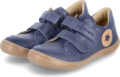 Produktbild von Däumling Kinder Klettschuhe/ Low Sneaker MADOC Blau mit Sternmuster, Größe: 32