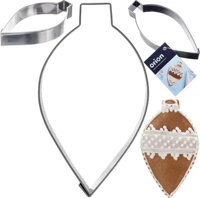 Produktbild von Orion Ausstechform Keksausstecher Ausstecher für Kekse Lebkuchen aus Edelstahl Weihnachtskugel 9 cm