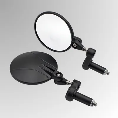 Image de Rétroviseur d'extrémité de guidon RUSH ALU noir ID17