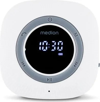 Zdjęcie produktu dla Radio pod prysznic - MEDION - FM - Bluetooth - IPX6 - Uchwyt z przyssawką - Biały