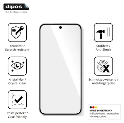 Produktbild von 2x Schutzfolie für Oppo Reno 15 - Anti-Shock 9H Folie dipos Glass Kunststoffglas