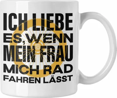 Produktbild von Trendation - Fahrradfahrer Geschenk Tasse mit Spruch Rennrad Mountainbike Geschenkidee Radfahrer (Weiß)