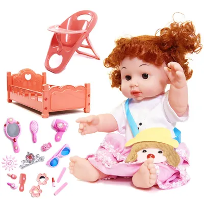 Produktbild von Puppe Natálka 30 cm mit Kinderbett und Zubehör, KX6230