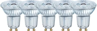 Zdjęcie produktu dla 5PAK Żarówka LED GU10 2,6W = 35W 230lm 4000K Neutralna 36° OSRAM Base