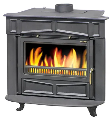 Obrázok produktu pre PLAMEN Glas Franklin, Liatinové kachle na drevo, 11 kW, Trieda A, Ø 150 mm