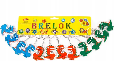Zdjęcie produktu dla Bajkowy Dinozaur Brelok Do Kluczy Zestaw 12Szt