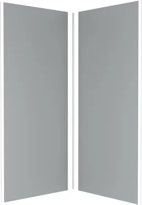 Image de Pack 2 Panneaux muraux Silver 90x210cm avec Profilés Chrome - WALL'IT
