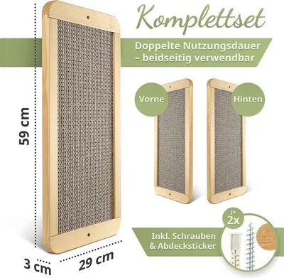 Produktbild von Famanu Kratzbrett Robustes Kratzmaterial - Ideal für Katzen