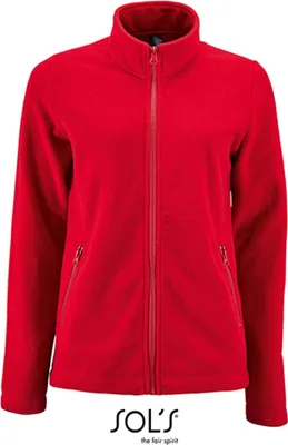 Produktbild von SOLs 02094 | Damen Plain Fleece Jacke Norman - Farbe: Red - Größe: S
