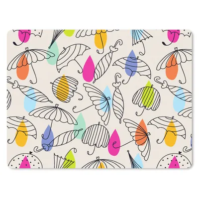 Produktbild von MuchoWow® Mauspad Mousepad Pastell - Regenschirm - Muster 23x19 cm - Mousepads - Maus Mat - Pad - Mausunterlage - Schreibtischunterlage - Mauspad