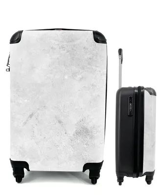 Produktbild von MuchoWow® Koffer Handgepäck Trolley Rollkoffer Kleine Reisekoffer mit 4 Rollen - Marmor - Textur - Grau - Marmoroptik - Cabin Size < 55x40x23 cm & 55x40x20 cm - Fotokoffer - Kabinenkoffer - Boardgepäck - Reise-Box - Reisekoffer - Reisegepäck - Koffer mit Bild - Trolley für Kinder