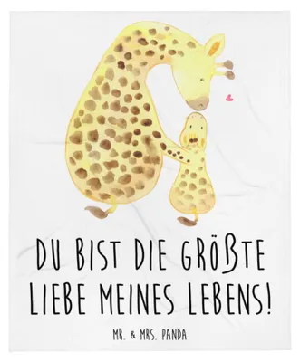 Produktbild von Mr. & Mrs. Panda Bettdecke Giraffe Kind - Weiß - Geschenk, Lieblingsmensch, Plaid, Afrika, Mutter, Decke, Sohn, Sofaüberwurf, Mama, Kuscheldecke, Tagesdecke, Tochter