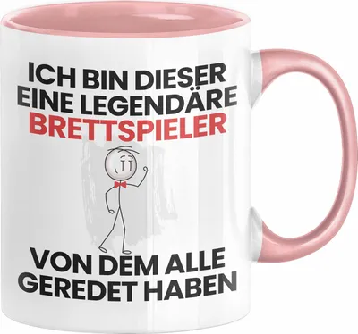 Produktbild von Brettspieler Geschenk Tasse Lustige Geschenkidee Geburtstag für Brettspieler Ich Bin Dieser Legendäre Brettspieler Von Dem Alle Geredet Haben Kaffee-Becher (Rosa)