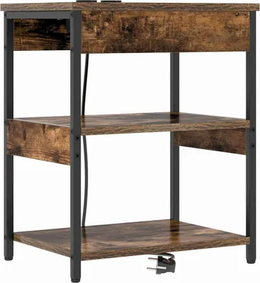 Produktbild von vidaXL Nachttisch Geräucherte Eiche 41 x 31 x 51 cm Holzwerkstoff