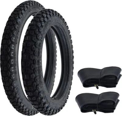 Immagine prodotto di Set di pneumatici da motocross enduro Kenda K270 2.75-21 45P TT anteriore + Kenda K270 4.10-18 58P TT posteriore + camera d'aria