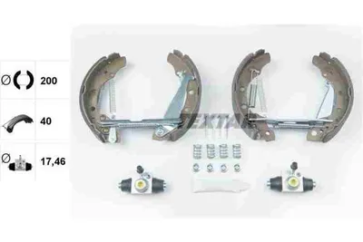 Produktbild von Textar Bremsbacken vormontiert mit Radzylinder für Audi A2 Seat Arosa Skoda Citigo VW Fox Up