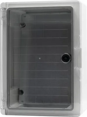 Obrázek produktu pro Plastové pouzdro 250 × 330 × 130, IP65, průhledná dvířka
