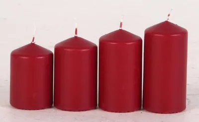 Produktbild von 6x 4er Set Stumpenkerzen Adventskranz Weihnachten 24 Kerzen ø 4,8cm Dekoration
