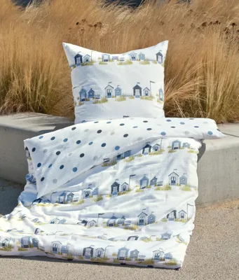 Produktbild von Janine Design Mako-Soft-Seersucker Bettwäsche-Garnitur TANGO 20050 Farbe maritim Größe 155x220 + 80x80 cm