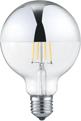 Immagine prodotto di Lampadina LED a filamento grande e dimmerabile da 7 watt Ø 9,5 cm cromo per attacco E27