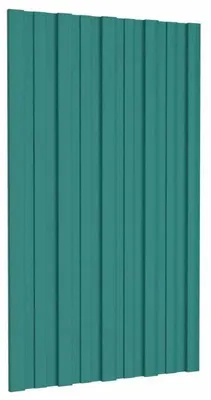 Image de Plaques de toiture en acier galvanisé - Plaques trapézoïdales de 80x45 cm - Robustes et résistantes aux intempéries - Montage facile - Lot de 12 pour garage, abri de jardin et étable - Gris