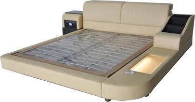 Immagine prodotto di Exclusives Mehrzweck Doppel Betten Hotel Ehe Polster Leder Design Bett Luxus
