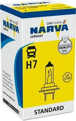 Produktbild von 1x NARVA H7 Glühlampe Fernlicht 24V 70W PX26d Halogen 487283000