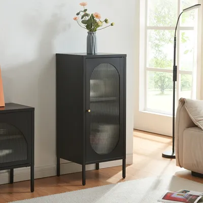Produktbild von Beistellschrank 'Karlskrona' 102x43x40 cm Schwarz, matt