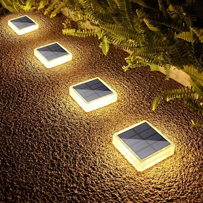 4er-Set LED Solarleuchten, IP68, warmweiß 2700K, für Außen