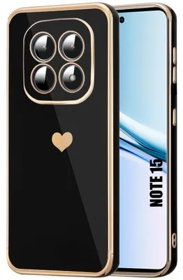 Image de Coque pour Xiaomi Redmi Note 15 5G/4G, Silicone Motif Cœur Antichoc Anti-Rayures Slim - Noir