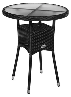 Zdjęcie produktu dla STILISTA Okrągły stół ogrodowy 60 cm, czarny